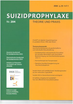 Suizidprophlyaxe Nr. 204 Theorie und Praxis